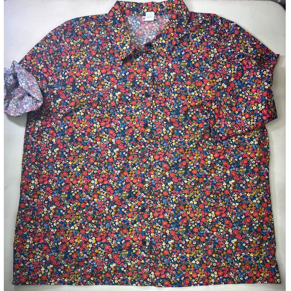 Vtg Womens XX Floral Button Down Shirt Cotton Blend Cottage Flower Country